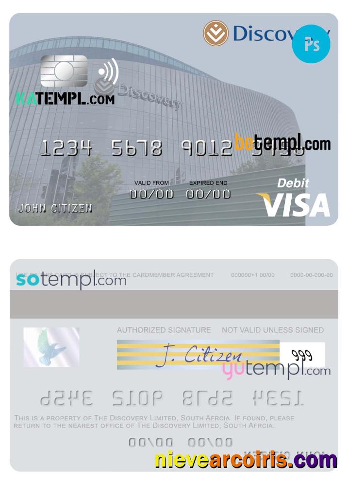 South Africa Discovery Limited visa debit card